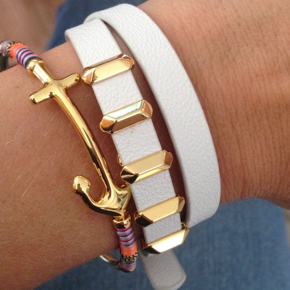 Stella & Dot Jewelry - :: Stella & Dot Remy Gold/White Wrap Bracelet